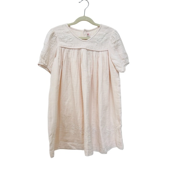 Bonpoint little Girls' 100% cotton Cream Embroidered Dress NEW - Picture 1 of 9